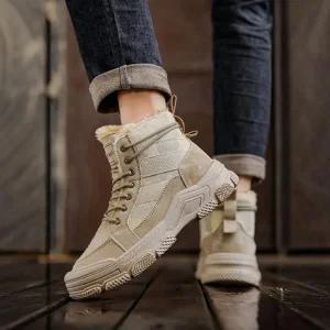 [라일리] Rly 남성 2컬러 기모 하이탑 레이스업 워커