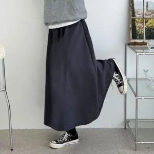 [다잇템] 여성용 골덴 후레아 코듀로이 치마 롱 캐쥬얼 양털포함_23822241_588872