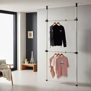 [라일리생활건강] Rly 2단행거 행거 드레스룸버원행거 2단폴행거 드레스