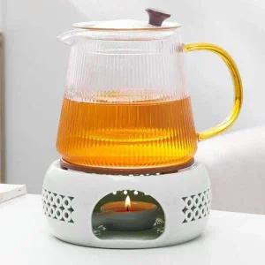 힐링모드 도자기 티워머(화이트+브론즈)다도 차우리기