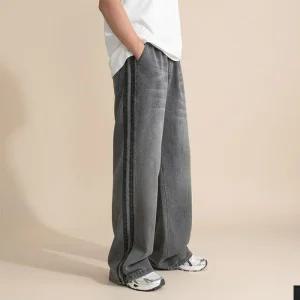 [라일리의류] Rly 비비오 캔다 트랙 와이드 통 데님 청바지 (2c