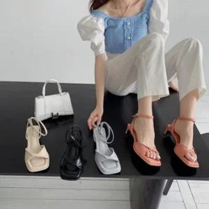 제이시 여자샌들 스퀘어 스트랩샌들 5cm S084