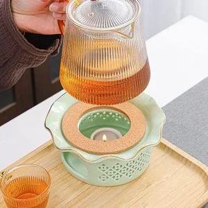 힐링피아 도자기 티워머(민트) 다도 차데우기