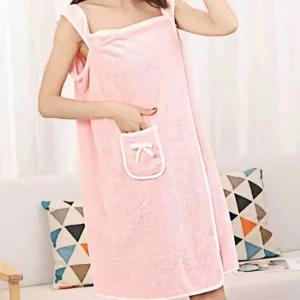 가운 샤워 핑크 형 극세사 가운 극세사 목욕가운 샤워가운 극세사