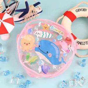 [룽스]여름 문구 가방만들기 세트A(고래스티커)