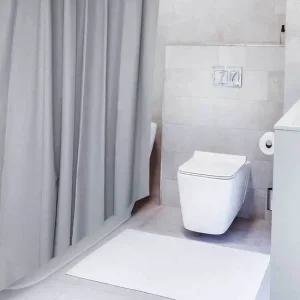 욕실 화장실 패브릭 샤워커튼 반투명 컬러 그레이 대 북유럽샤워커튼 샤워커튼봉세트