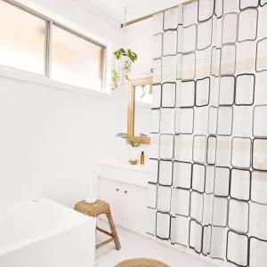 욕실 화장실 패브릭 샤워커튼 중 북유럽샤워커튼 북유럽샤워커튼 샤워커튼봉세트