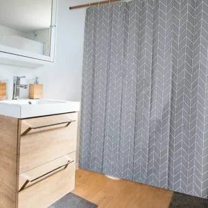 중형 헤링본 체크 화장실 욕실 커텐 샤워 방수 커튼 방수커튼 욕실샤워커튼 욕실커텐