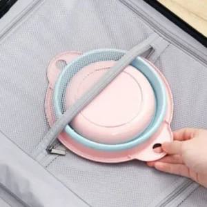 접이식 보관 폴딩형 소형 블루 접이식욕조 바가지 사용이편리한 깔끔한욕실 주방 김장