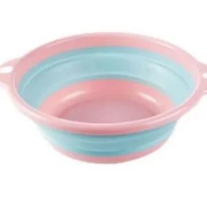 접이식 보관 폴딩형 대형 핑크 접이식욕조 바가지 사용이편리한 깔끔한욕실 주방 김장