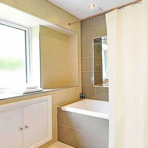 샤워커튼 대형 반투명 미색 욕실 패브릭 컬러 화장실 북유럽 샤워커튼봉세트