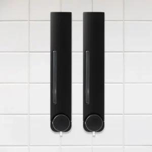 물비누 2p세트 350ml 검정 세제디스펜서 벽걸이 샴푸디스펜서 린스디스펜서