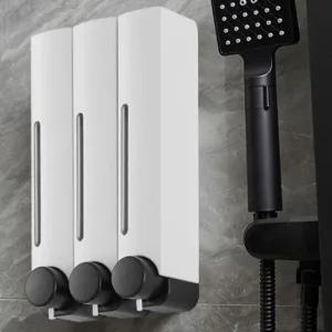 3p 350ml 흰색 세제디스펜서 물비누 벽걸이 샴푸디스펜서 린스디스펜서 바디워시디스펜서