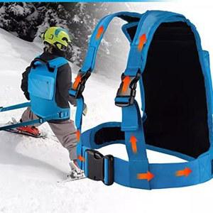 스키 스트랩 스노우보드 견인 어깨끈 로프 블루 야외 스노우 스키하네스 벨트