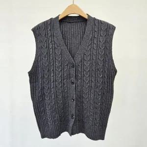 [나야홍]빅사이즈 511 데일리꽈베기니트조끼 DEBS743_P412368409