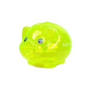 형광 투명 돼지저금통 대2호 동전저금통