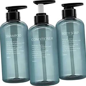 욕실 디스펜서 리필용기 청록 3종 공병 샴푸용기 호텔욕실용품 욕실디스펜서