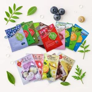 엔텔 에바네이쳐 마스크팩 10P 보습 진정 미백 영양 수분 1일1팩 데일리팩