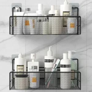 무타공 욕실선반 접착식 욕실정리대 세면대 화장실선반 소형 화장실 수납함 정리대 정리