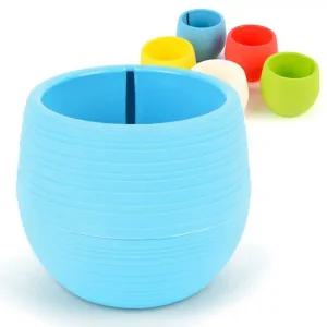 미니 원형 화분 블루 중형 H80mm 다육이 플라스틱 플라스틱화분 원형화분 미니소형화분