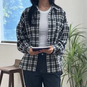 빅사이즈 511 클래식체크오버남방 DYPV681