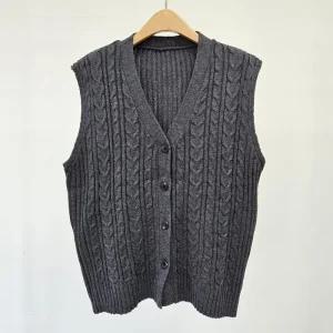 빅사이즈 511 데일리꽈베기니트조끼 DEBS743