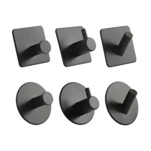 타공 필요없는 강력부착 인테리어 모던 벽후크 BLACK 벽후크 벽행거 무타공행거 무타공후크