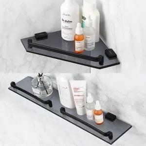 올블랙 욕실코너장 화장실젠다이 세면대 수납 정리대 화장실선반 무타공욕실선반