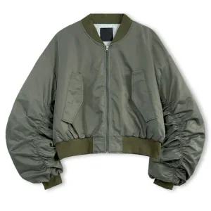 [탑보이] 크롭 셔링 MA-1 붐버 자켓 점퍼  K2142)