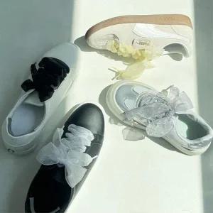 [마이모노샵] 쉬폰 리본 레이스 운동화 꾸미기 악세사리 등산화끈