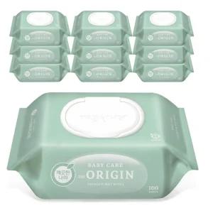 갤러리아 깨끗한나라 베이비 케어 디 오리진 물티슈 캡형 100매 10팩