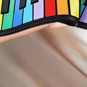 49 키 롤업 피아노 디지털 키보드 휴대용 유연한 내부 드럼 모델 기능 음악 애호가 초보자를위한 USB 입력