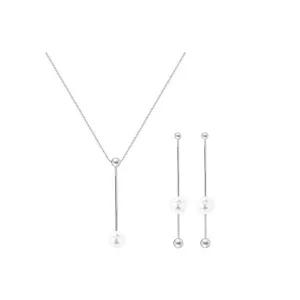 [골드스마일](목걸이+귀걸이) (실버) 레타 진주 세트