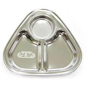 [골드스마일]식판 스텐간식쟁반 3구식판 파워 3구 어린이간식트레이 3호