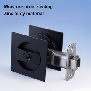 모던 미니 소형멀리스트 인비저블 포켓 도어 락 하드웨어 욕실 주방 더블 훅 키/인디케이터 포함