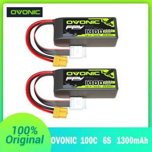 스타터 모터 OVONIC 1300mAh 6S 22.2V 100C LiPo 배터리 RC 헬리콥터 쿼드콥터 FPV 레이싱 드론 부품
