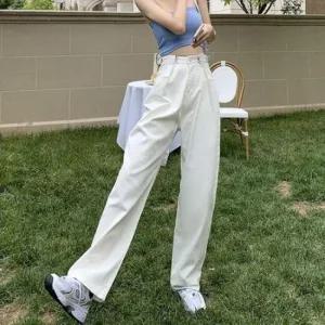 [오노마] ONM 허리 하이웨스트 와이드 여성배기바지 여자긴바지  41567630)