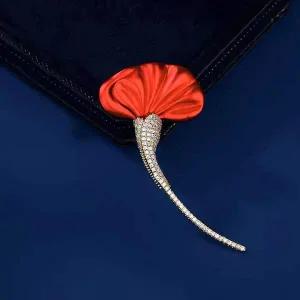 [콩심팥심]꽃 5월 카네이션 붉은 스승의날 브로치 어버이날 특선 E형