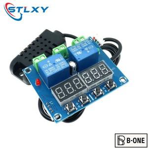 ZFX-M452 LED 디지털 온도조절기 온도 습도 제어 컨트롤러 릴레이 모듈 AM2301 프로브, DC 12V