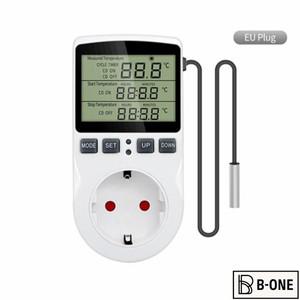 타이머 소켓 온도 조절기 디지털 컨트롤러 EU 플러그 콘센트 스위치 포함 난방 냉방 AC 110V~230V
