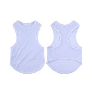 강아지여름옷 5pcs 팩 빈 애완 동물 드레스 셔츠 부드러운 면 느낌을 가진 흰색 승화 폴리에스테르 개 셔츠