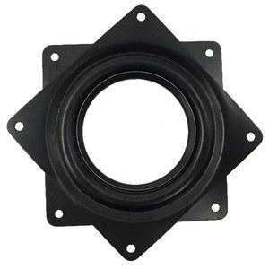 2팩 6인치 수잔 턴테이블 500파운드 스틸 볼 베어링 회전 트레이 강력한 견고한 테이블 캐비닛 로우 프로파일, 360도 의자 및 문, 주방, 공예 프로젝트, 메이크업 홀더, 모니터(블랙)