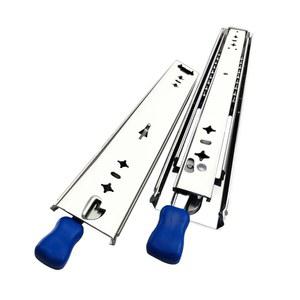 측면 장착 볼 베어링 서랍 슬라이드 53mm 헤비 듀티 10-40인치 3겹 가이드 레일 풀 익스텐션 베어링(40인치(1000mm))