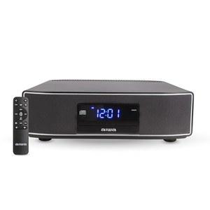 AIWA EXOS 홈 스피커 프리미엄 30W RMS 사운드 시스템(CD 플레이어 포함) 블루투스 연결 FM 라디오 광 디지털 입력 듀얼 1인치 트위터 + 2인치 베이스 유닛 IR 리모컨