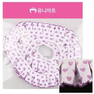 하트 레이스 리본 클립 헤어 장식 보라색 머리핀 귀여운 액세서리