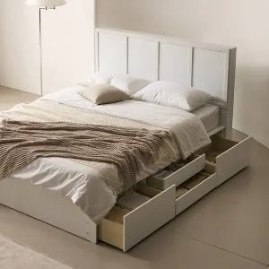 [BIF보루네오][보루네오]호텔라인 넉넉한 수납 침대 Q (7존매트) KC833