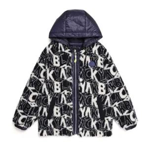 블랙야크키즈 BK레터링후드플리스자켓 남녀공용 뽀글이자켓 1BKJKW1905