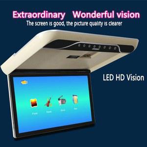 카플레이 모니터 자동차 지붕 1080P LCD 스크린 오버헤드 멀티미디어 비디오 TV 천장 MP5 디스플레이 IR FM 송신기 내장 19 인치