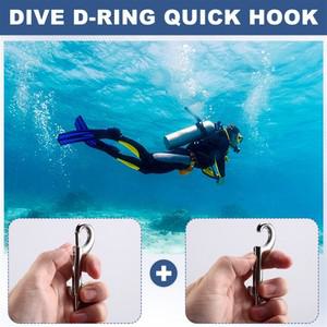 A02F-10Pcs 88Mm 스쿠버 다이빙 더블 엔드 볼트 스냅 후크 클립 아연 합금 퀵 드로우 링크 카라비너 B 형