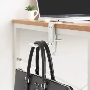 카페 오피스 학원 데스크 폴딩 가방걸이 헤드폰간편설치행거 거치대 사무실책상후크 헤드셋 선반 접이식